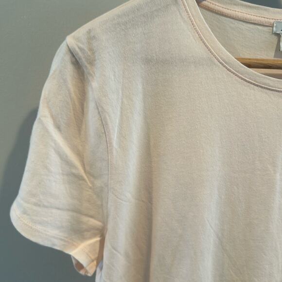 J. Crew XL Pink Open Back Knotted Short Sleeve Tee - Picture 3 of 7